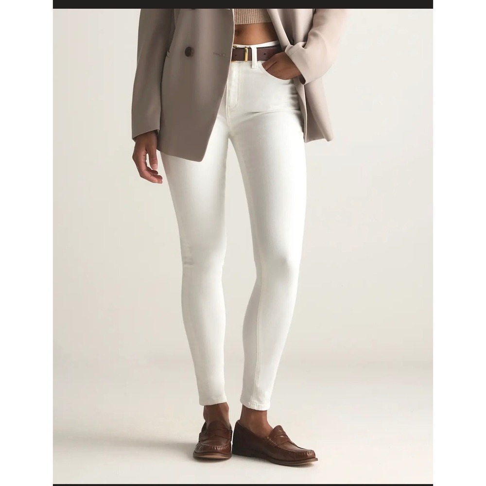 Quince Bella Stretch‎ Skinny Jeans Cloud White 25 Womens New!